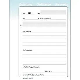 Simplex, SIMPLEX Quittungen D/F/I A6 15316 Durchschreibepapier 50x2 Blatt