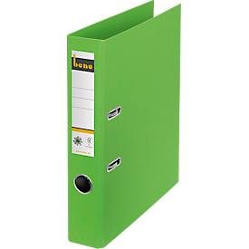 Bene, Bene No.1 Power Ordner A4 50 mm Grün 2 Ringe 301600 Pappkarton Hochformat