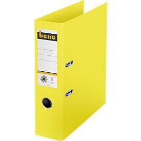 Bene, Bene No.1 Power Ordner A4 80 mm Gelb 2 Ringe 301400 Pappkarton Hochformat