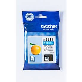 Brother, Brother -  Tintenpatrone cyan LC-3211C DCP-J774DW 200 Seiten, One Size