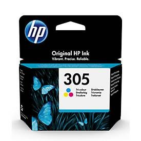 HP, HP 305 Original Tintenpatrone 3YM60AE Cyan, Magenta, Gelb