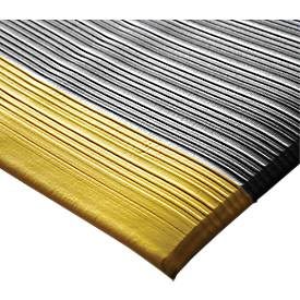 COBA, COBA Anti-Ermüdungsmatte Orthomat® Ribbed, 1-lagig, grau/gelb, BxL 900 x 1.500 mm
