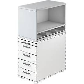 LIVIQUE, Standcontainer Office Grau Holz 42.8 cm 53 cm 80 cm - Material: Holzwerkstoff - Standcontainer
