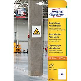 AVERY Zweckform, AVERY ZWECKFORM Etiketten Universal 105x148mm L7876-20 weiss, stark haftend 20 Blatt