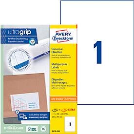 AVERY Zweckform, AVERY ZWECKFORM Etiketten 210x297mm 3478-200 weiss 220 Stk./200+20 Blatt