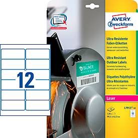 AVERY Zweckform, AVERY ZWECKFORM Etiketten 99,1x42,3mm L7913-10 weiss,ultra-resistent 10 Blatt