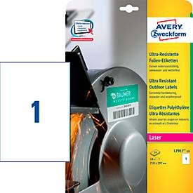 AVERY Zweckform, AVERY ZWECKFORM Etiketten 210x297mm L7917-10 weiss ultra-resistant