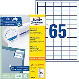 AVERY Zweckform, AVERY ZWECKFORM Etiketten 38x21,2mm 3666-200 weiss 14300 Stk./200+20 Blatt