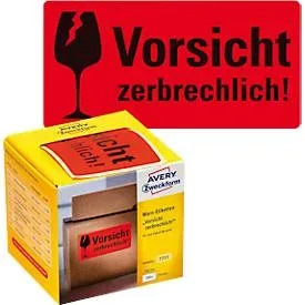 AVERY Zweckform, Avery-Zweckform 7211 Warnetiketten 100 x 50 mm Papier Neonrot 200 St. Permanent haftend