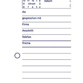 AVERY Zweckform, AVERY Zweckform Gesprächsnotizblock 1210 DIN A5 Perforiert N/A 50 Blatt