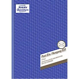 AVERY Zweckform, AVERY Zweckform Post Ein-/Ausgangsbuch 931 DIN A4 N/A 50 Blatt