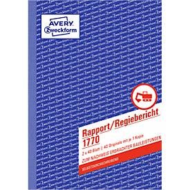 AVERY Zweckform, AVERY Zweckform Rapport 1770 DIN A5 Perforiert N/A 40 Blatt