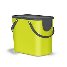 Abfalleimer Rotho ALBULA, Recycling-System, 25 l, stapelbar, Kunststoff (BPA-frei), lime grün