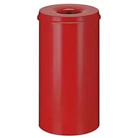 Abfallsammler 30 L, selbstlöschend, Korpus rot/Deckel rot