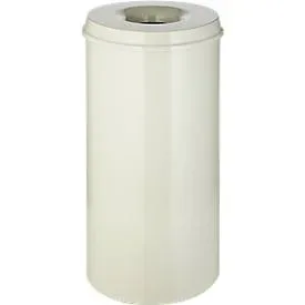 Abfallsammler 50 L, selbstlöschend, Korpus weiss/Deckel weiss