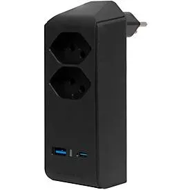 BRENNENSTUHL, Brennenstuhl 1508342202 Zwischensteckdose mit USB Schwarz