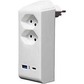 BRENNENSTUHL, Brennenstuhl 1508342212 Zwischensteckdose mit USB Weiß