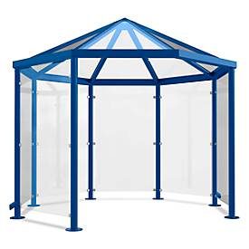 wsm®, Achteck-Raucherpavillon Modell Paris (o. Seitenwände), anthrazitgrau RAL 7016