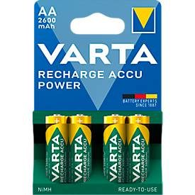 VARTA, VARTA Batterie Akku 5716101404 R2U, AA/HR6, 2600 mAh, 4 S.