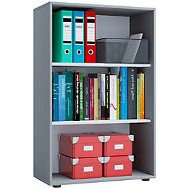 VCM Büroregal Lona, 3 Fächer, HxBxT 1.050 x 700 x 400 mm, grau