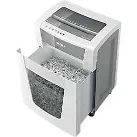 Leitz, Leitz IQ Office Pro P5 Aktenvernichter 10 Blatt Partikelschnitt 2 x 15 mm P-5 30 l Vernichtet auch Heftklammern,