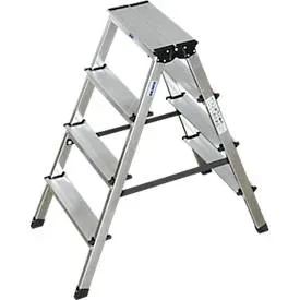 Alu-Stufendoppelleiter, 2 x 4 Stufen