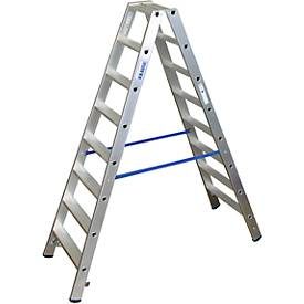 KRAUSE, KRAUSE® Stufen-r, 2-seitig begehbar, hochfest gebördelt aus Aluminium, Standhöhe 1,40 m