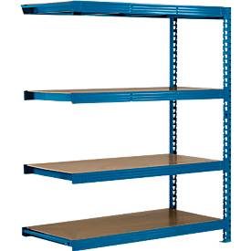 Jungheinrich PROFISHOP, Weitspann-Schwerlastregal, Anbaufeld, Fachlast 600 kg, blau, HxBxT 2.000 x 1.600 x 800 mm