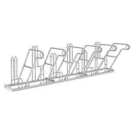 Anlehnparker WSM, 1-seitig, für Reifen bis B 55 mm, B 3000 x T 390 x H 800 mm, Stahl verzinkt, 6 Einstellplätze