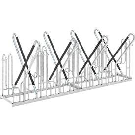 Anlehnparker WSM 4718 XBF, 2-seitig, für Reifen bis 64mm, 8 Stellplätze, B 2160 x T 1270 x H 845 mm