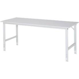 RAU, RAU höhenverstellbarer Werktisch Serie TOM, HxBxT 760-1.080 x 2.000 x 800 mm, Arbeitsplatte Melamin-Belag