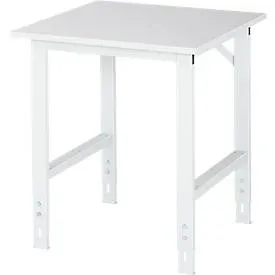 Arbeitstisch, Melamin-Platte, B 750 x T 800 x H 760-1080 mm