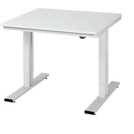 RAU, RAU elektrisch höhenverstellbarer Werktisch Serie adlatus 300, HxBxT 720-1.120 x 1.000 x 1.000 mm, melaminharzbeschichtete Arbeitsplatte