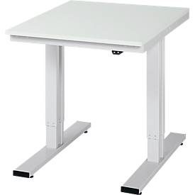 RAU, RAU elektrisch höhenverstellbarer Werktisch Serie adlatus 300, HxBxT 720-1.120 x 750 x 1.000 mm, melaminharzbeschichtete Arbeitsplatte
