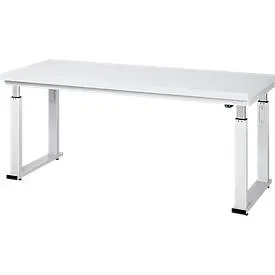Arbeitstisch Serie adlatus 600, 2000 x 700 x 740-1140 mm, Hartlaminat-Platte
