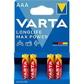 B2X, B2X - AAA Longlife Max Power LR3 Alkaline 4er-Pack, Rot, AAA(LR03)