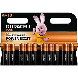 DURACELL, Duracell Plus Power Boost Mignon (AA)-Batterie Alkali-Mangan 1.5 V 10 St.