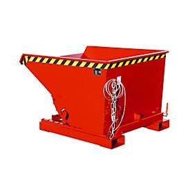 Bauer, Bauer® Mini-Spänebehälter mit Abrollmechanik, niedrige Bauhöhe, lackiert, Volumen 0,6 m³, RAL 3000 feuerrot