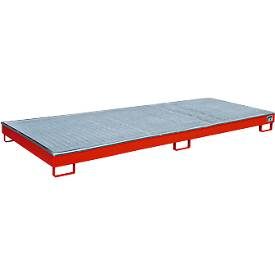 Bauer, Bauer® Regal-Auffangwanne aus Stahl mit PE-Einsatz RW-GR 3300-1 PE, lackiert, Feuerrot