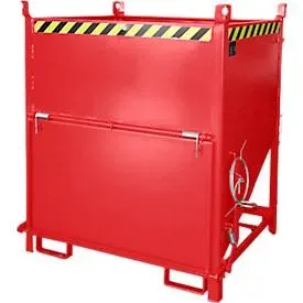 Bauer, Bauer® Silobehälter mit Klappe, lackiert, Volumen 1 m³, RAL 3000 feuerrot