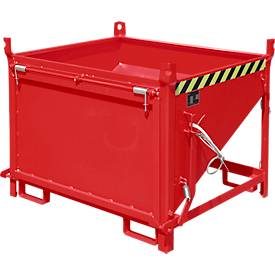 Bauer, Bauer® Silobehälter mit Klappe, lackiert, Volumen 0,5 m³, RAL 3000 feuerrot
