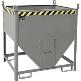 Bauer, Bauer® Silobehälter mit Schiebeverschluss, lackiert, Volumen 0,75 m³, RAL 7005 mausgrau