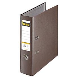 Bene, Bene No.1 Power Ordner A4 80 mm Braun 2 Ringe 291400 PP (Polypropylen) Glatt Hochformat