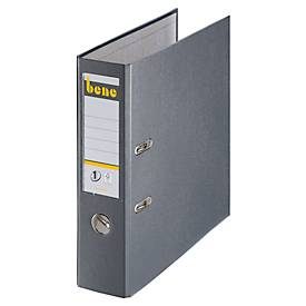 Bene, Bene No.1 Power Ordner A4 80 mm Schiefer 2 Ringe 291400 PP (Polypropylen) Glatt Hochformat