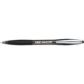 BIC, BIC Atlantis Soft Kugelschreiber Schwarz Mittel 0.4 mm Nachfüllbar 12 Stück
