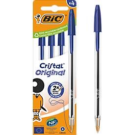 BIC, BIC Kugelschreiber Cristal NF 1mm 8308601 blau 4 St&uuml;ck