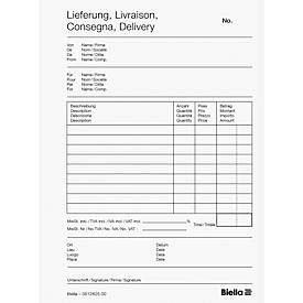 Biella, BIELLA Liefers. COPY-BLOC D/F/I/E A6 512625.00 selbstdurchschreib. 50x2 Blatt