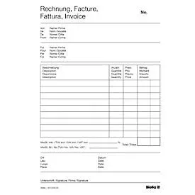 Biella, BIELLA Rechnung COPY-BLOC D/F A6 513625.00 selbstdurchschreib. 50x2 Blatt