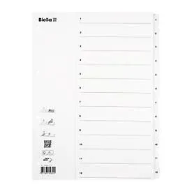 Biella, BIELLA Register Karton, SmartIndex A4 469412.01 1-12, weiss