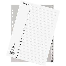 Biella, BIELLA Register PP grau A4 47142000 20-teilig blanko